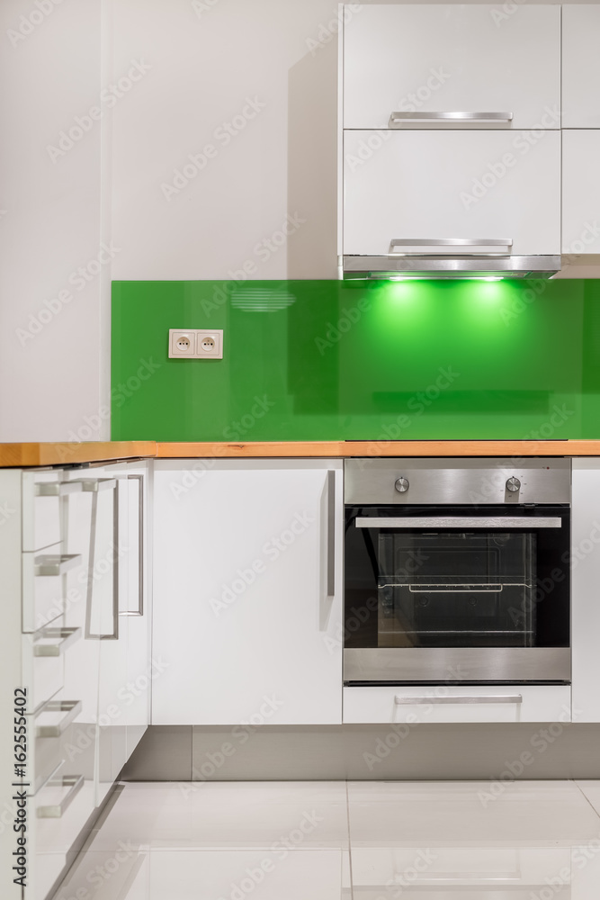 Fototapeta premium Kitchen with modern, white furniture