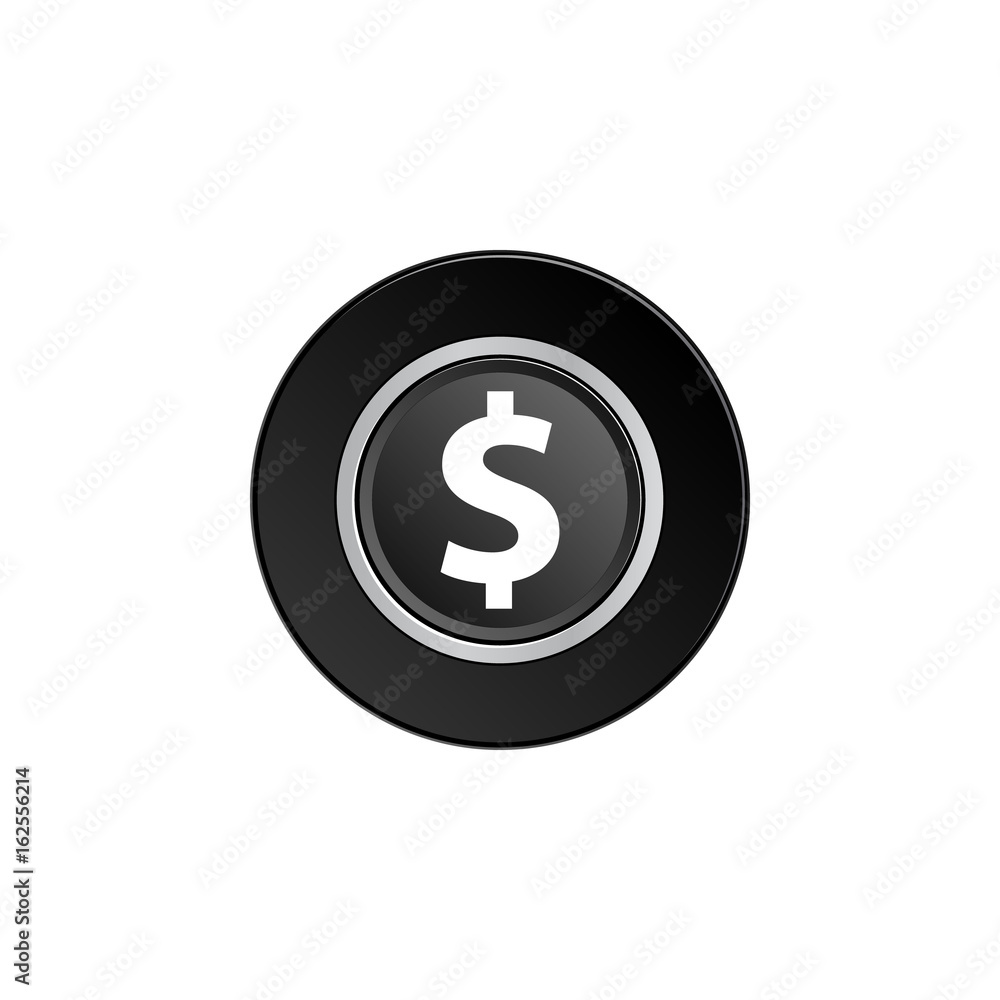 Button with dollar sign Button with dollar sign
