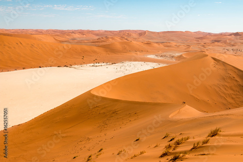 Fantastic desert view from the sand dunes around Sossusvlei  Namibia