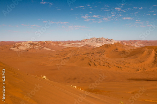 Fantastic desert view from the sand dunes around Sossusvlei, Namibia