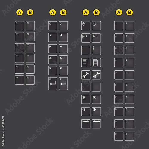 on off dark buttons