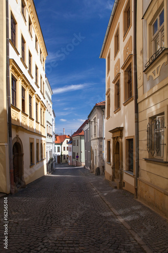 Empty street in Olomouc city, Czech Republic