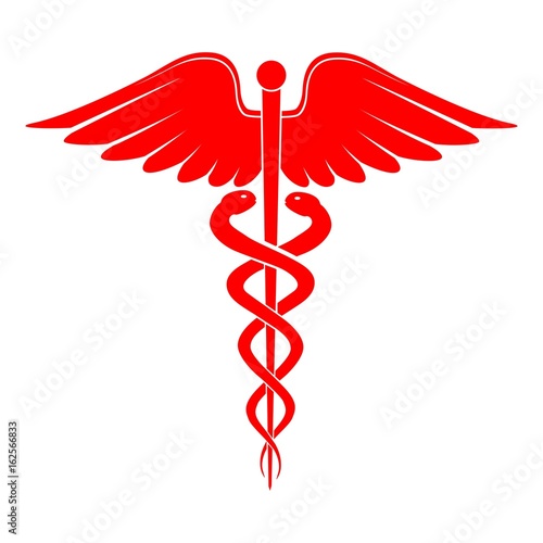 Caduceus Medical care. icon. vector