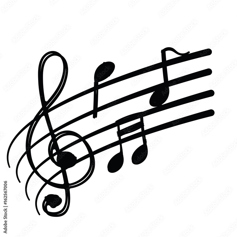 music notes in scales Stock Vector | Adobe Stock