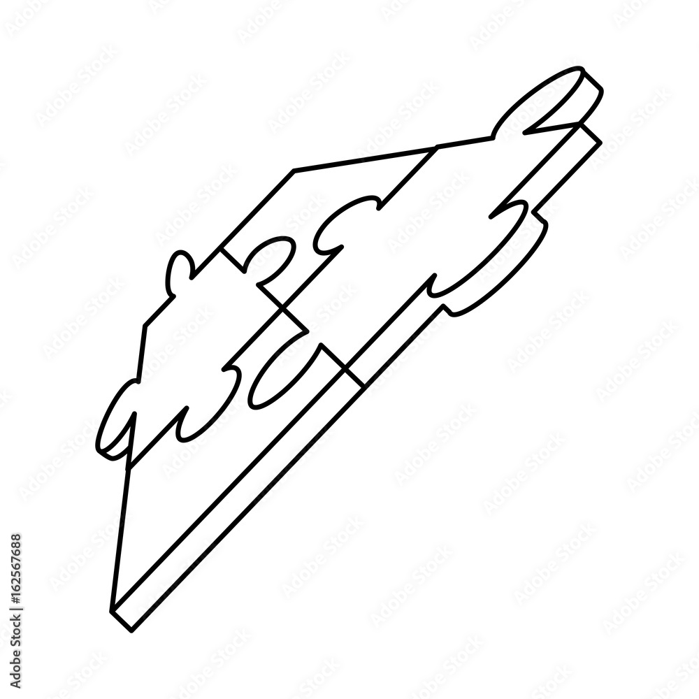 Obraz premium Puzzle pieces isolated