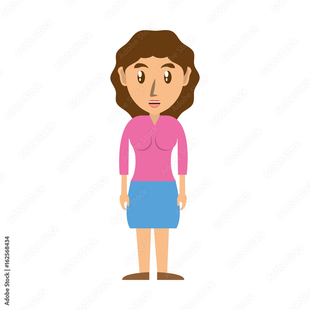 Young woman cartoon