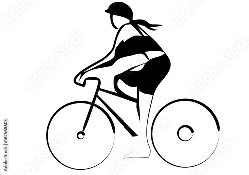 woman cycling
