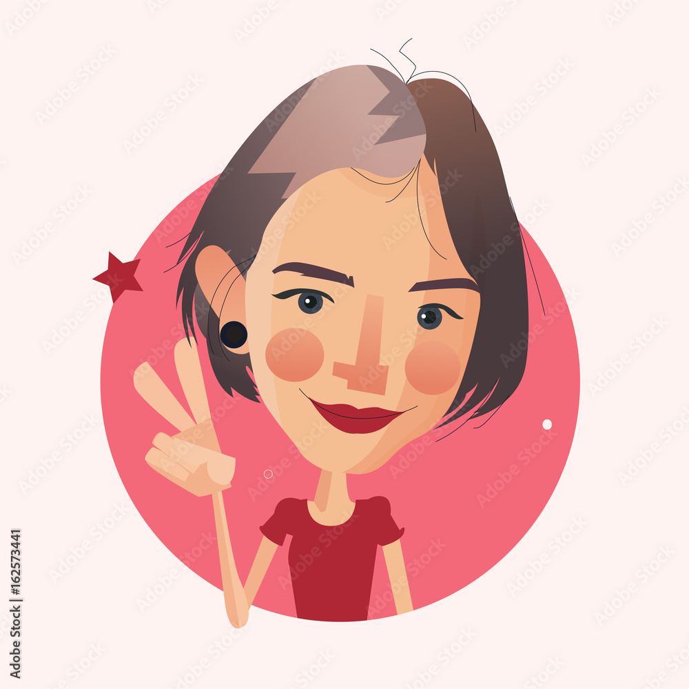 Simple avatar collection. Flat cartoon style faces. Vector illustration Simple avatar collection. Flat cartoon style faces. Vector illustration