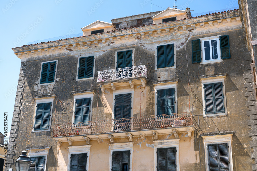 Aged buidling in Corfu old town