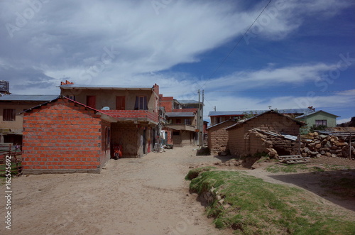 A traditional town on the Isla del Sol on Lake Titicaca