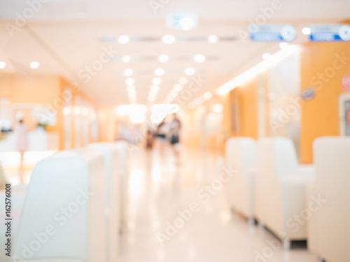 Abstract blur beautiful hospital and clinic interior for background