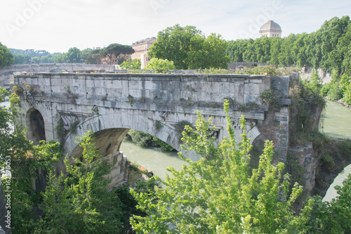 Ancient Roman bridge in Rome