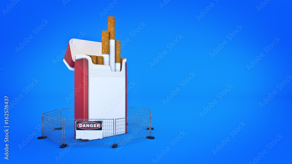 concept stop sigarette, 3d rendering