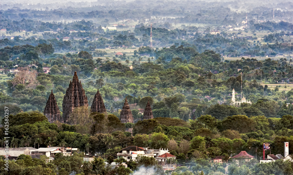 Prambanan temple landscape