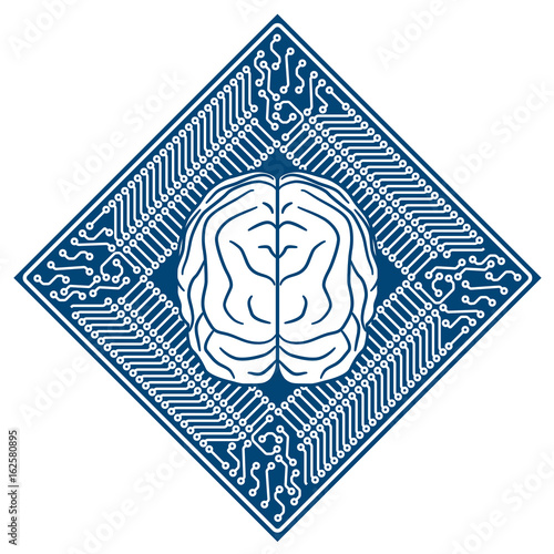 AI(Artificial Intelligence) concept illustration.