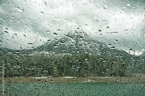 Mountain Rain on the Windshield