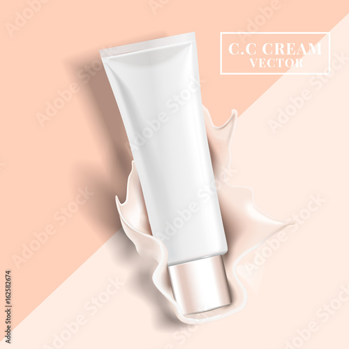 blank cosmetic tube