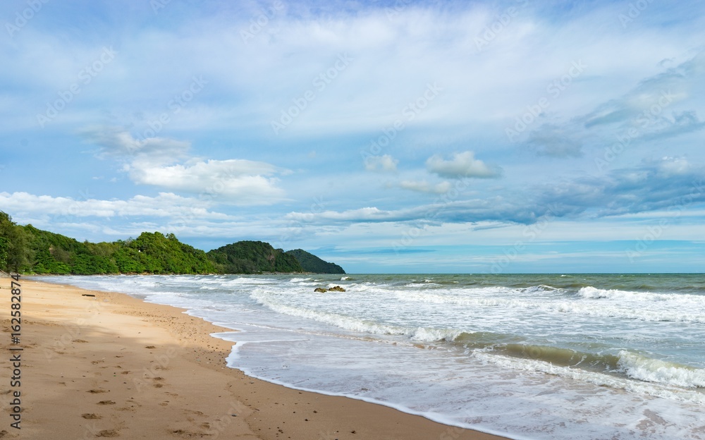 beautiful beach ,soft sea wave.