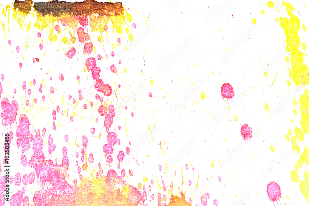 Obraz premium Abstract yellow red ink splash