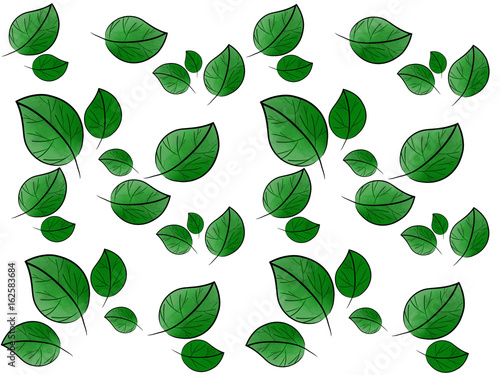 Wallpaper Mural seamless leaves pattern Torontodigital.ca