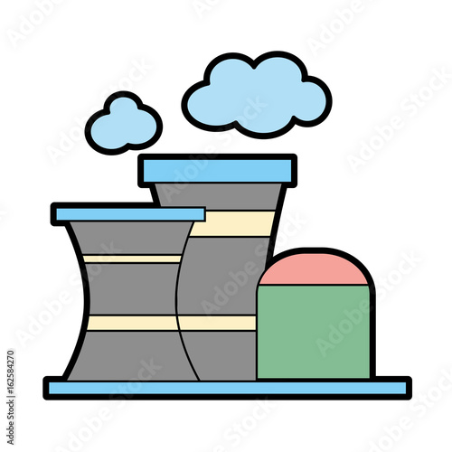 industrial factory to contamination of environment and ecology