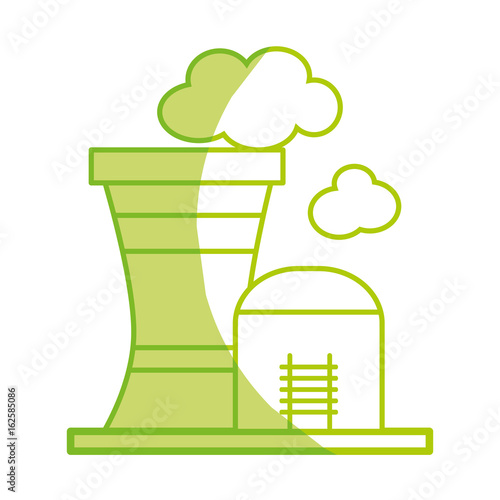 silhouette industrial factory to contamination of environment and ecology