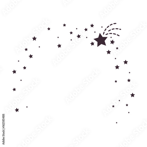 stars ornament icon over white background vector illustration