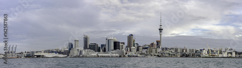 Auckland, New Zealand - May 23, 2017: Panoramic view of Auckland city skyline.