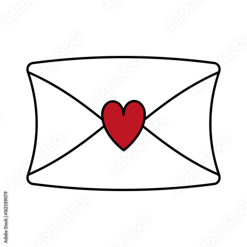 envelope with heart vector illustration