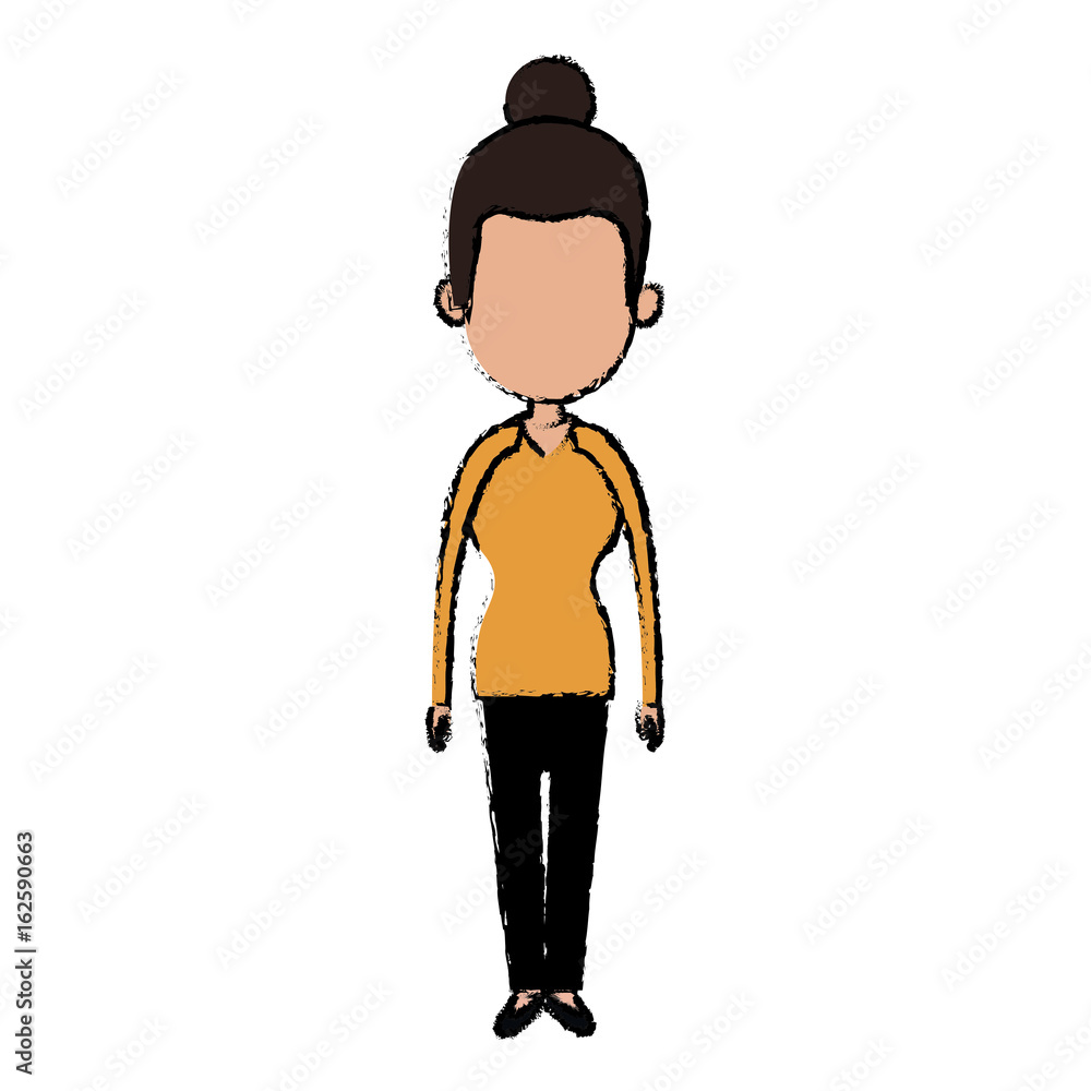 woman character female standing design woman character female standing design