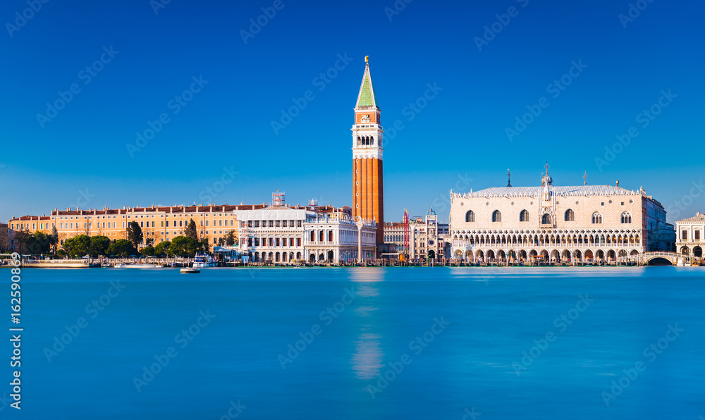 Venice skyline, Italy: View of San Marco Square. Cityscape of the most popular city in northern Italy.