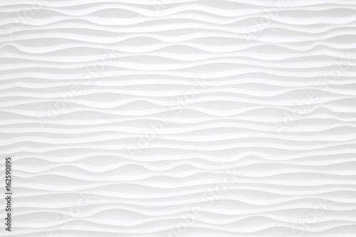 Fototapeta Naklejka Na Ścianę i Meble -  Texture pattern of modern white seamless wave wall for background