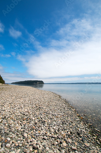 Shine Tidelands State Park shoreline of Bywater Bay near Port Ludlow in the Puget Sound in Washington State U S photo