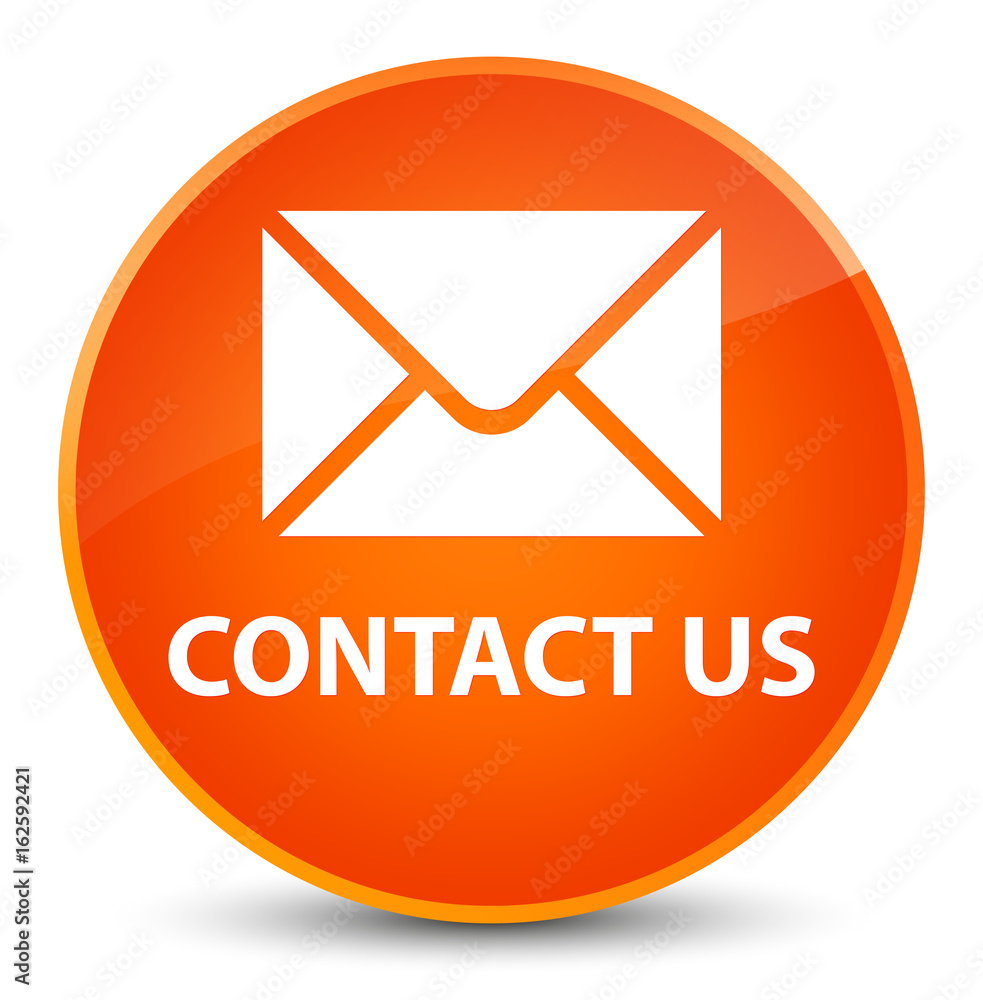 Contact us (email icon) elegant orange round button Contact us (email icon) elegant orange round button