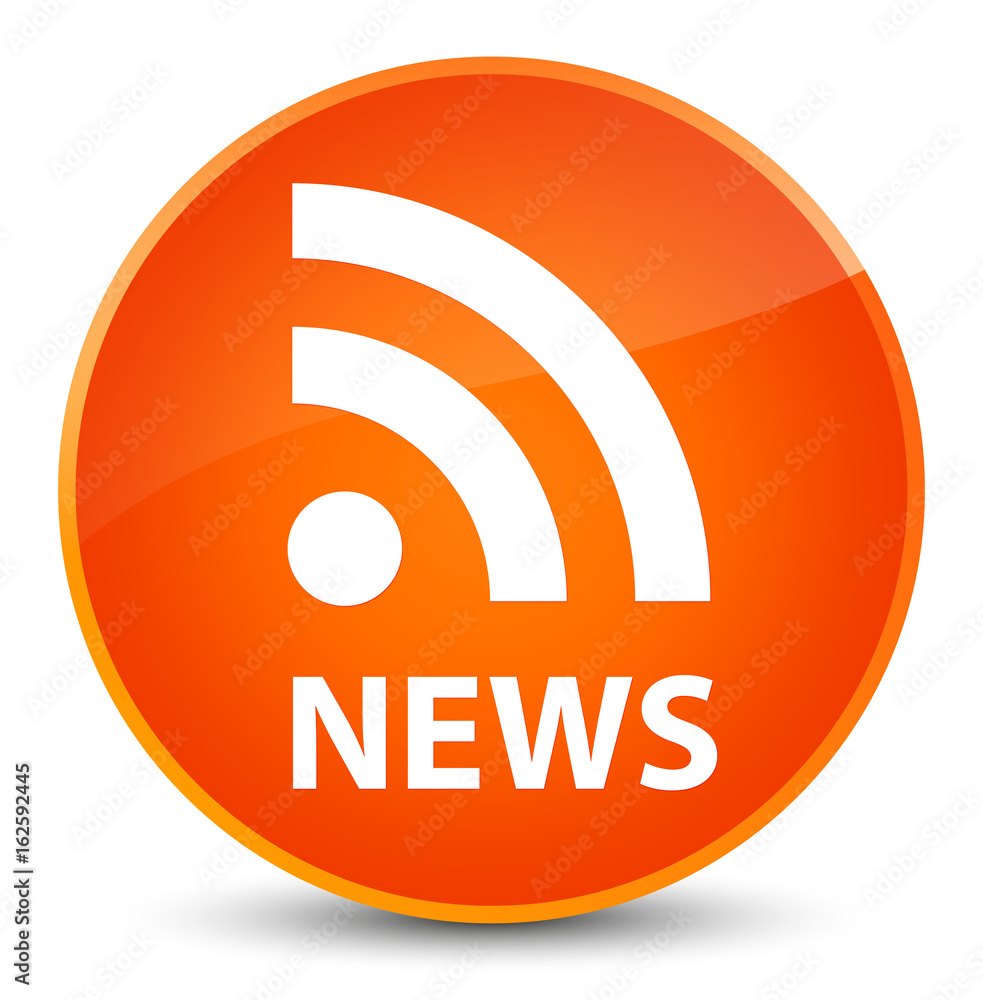 News (RSS icon) elegant orange round button News (RSS icon) elegant orange round button
