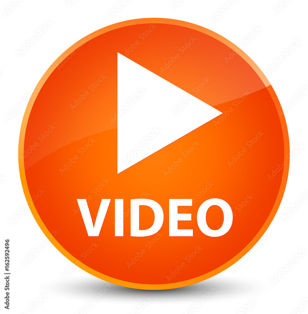 Video elegant orange round button Video elegant orange round button