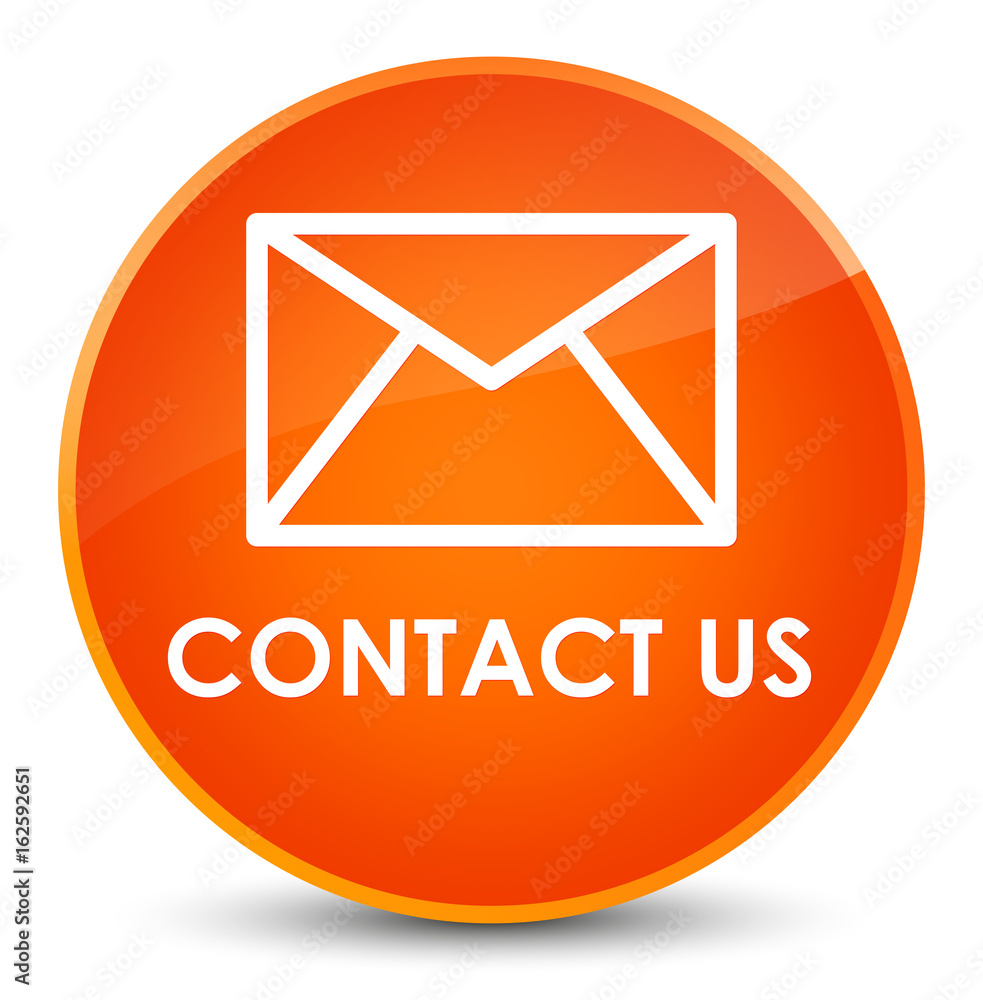 Contact us (email icon) elegant orange round button Contact us (email icon) elegant orange round button