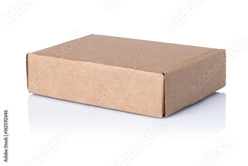 Cardboard box on white background © teen00000