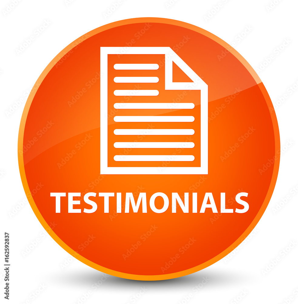 Testimonials (page icon) elegant orange round button Testimonials (page icon) elegant orange round button