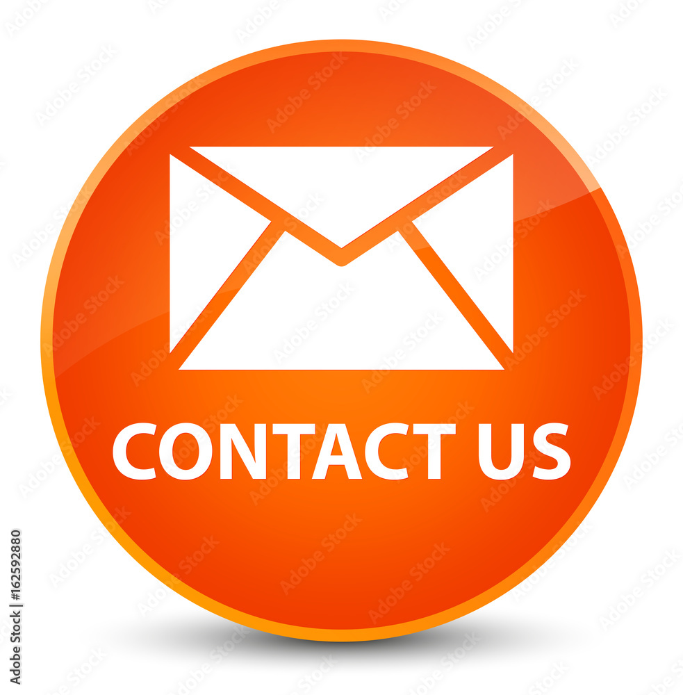 Contact us (email icon) elegant orange round button Contact us (email icon) elegant orange round button