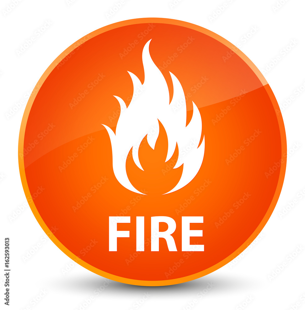 Fire elegant orange round button Fire elegant orange round button