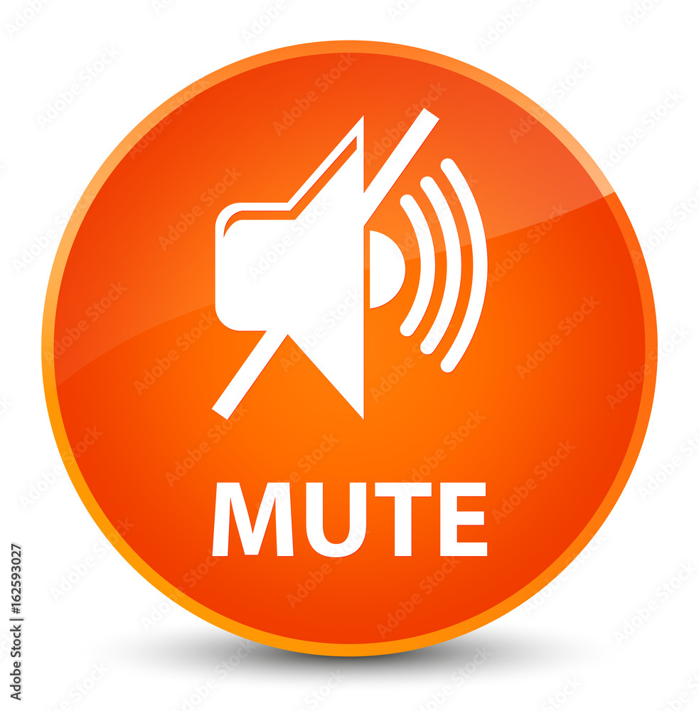 Mute elegant orange round button