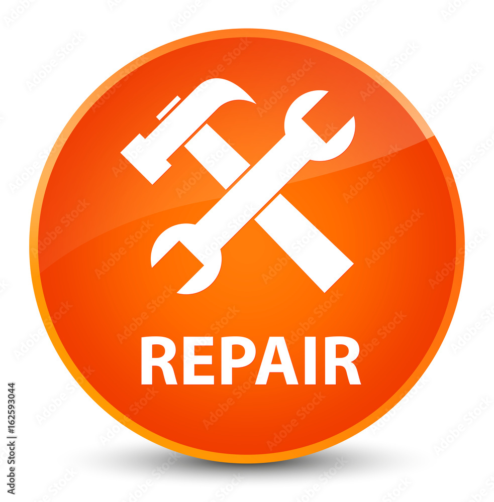 Repair (tools icon) elegant orange round button Repair (tools icon) elegant orange round button