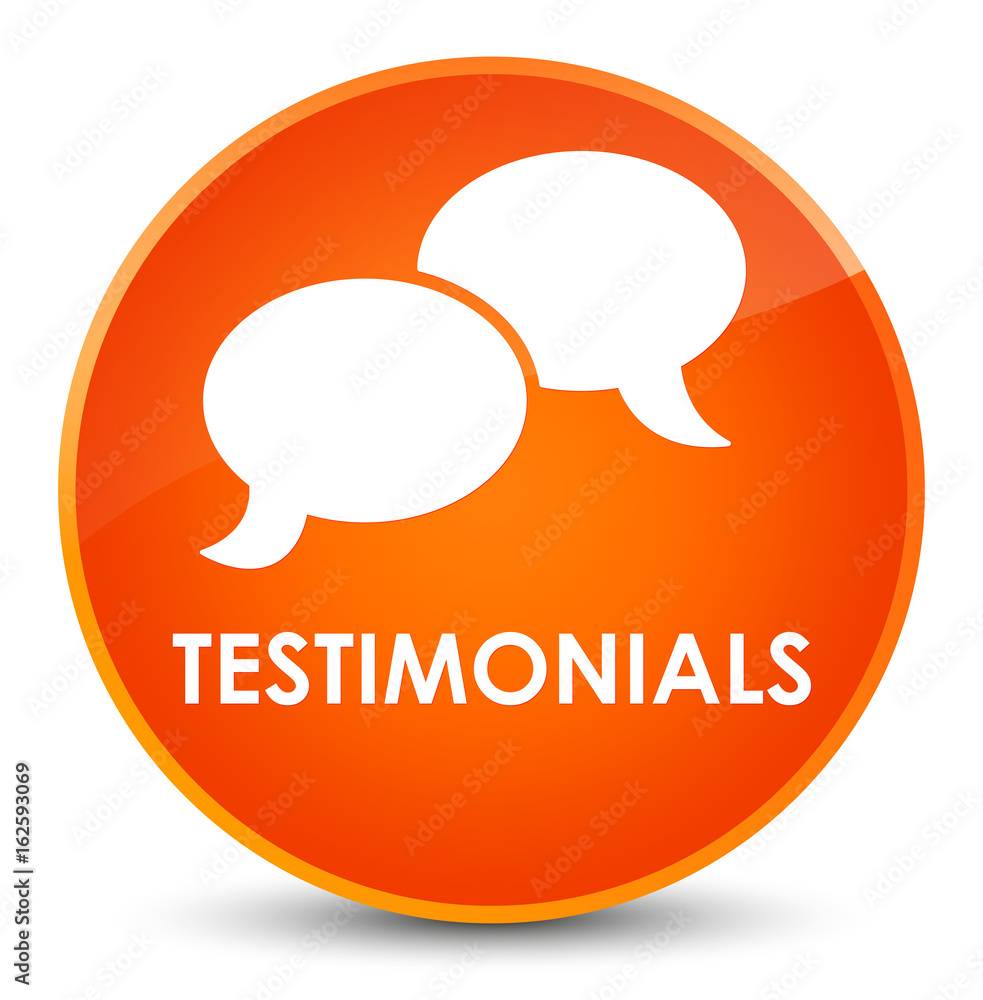 Testimonials (chat icon) elegant orange round button Testimonials (chat icon) elegant orange round button