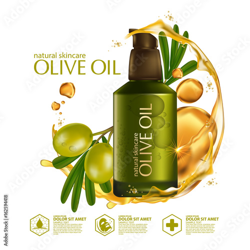 Olive oil organics natural skin care cosmetic 