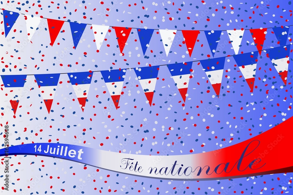 Obraz premium 14 juillet. Fête nationale (fb) 