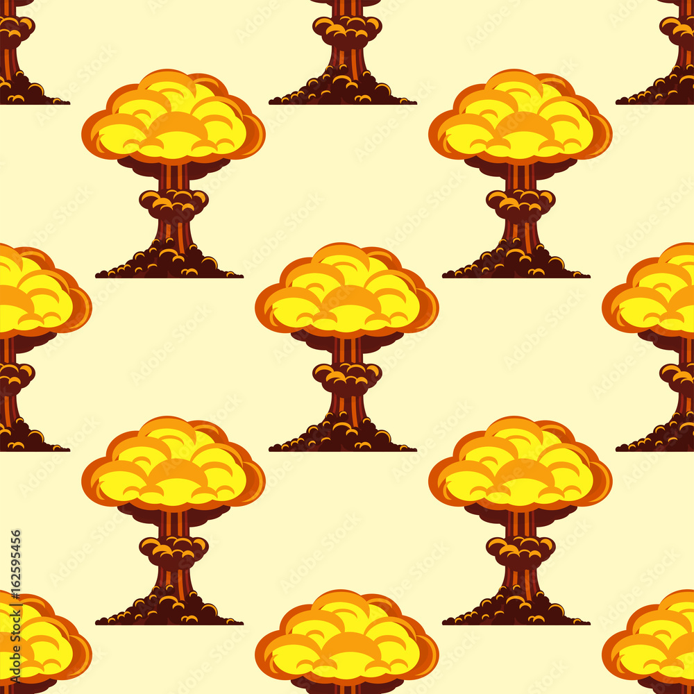Cartoon explosion boom effect seamless pattern animation game sprite sheet explode burst blast fire comic flame vector illustration. Cartoon explosion boom effect seamless pattern animation game sprite sheet explode burst blast fire comic flame vector illustration.