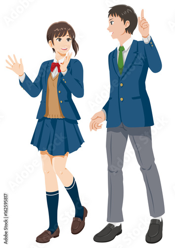 会話をする学生 Stock イラスト Adobe Stock