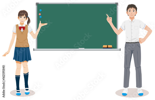 学生と黒板