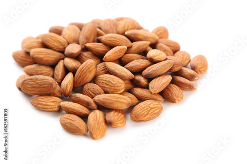Almonds isolated on a white background